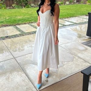 White corset dress. Worn Once. Size Medium. Adjustable back. Babyboo Dress